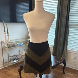 Stylish Black and Olive Skirt